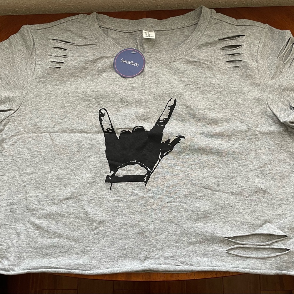 Medium Sweaty Rocks Midriff shirt